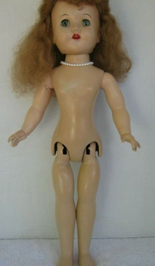 Vintage 17 " Unmarked Walker Doll