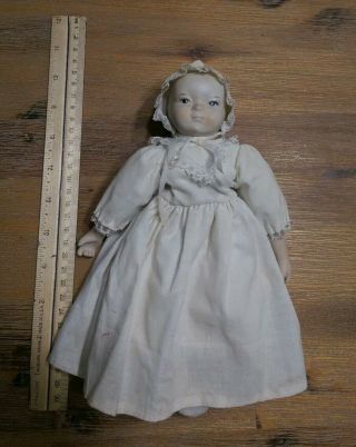 Antique Porcelain Baby Doll Bisque Cloth Body Unmarked 10 In