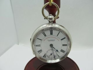 1899 J.  G.  Graves Pocket Watch Solid Silver Not.
