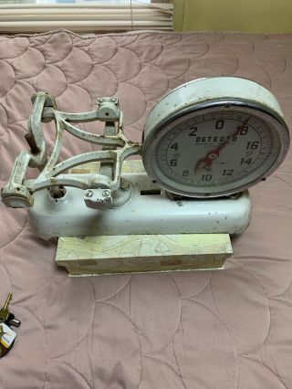 VINTAGE DETECTO HARDWARE STORE COUNTER DOUBLE FACED SCALE SERIES 26 - S 4