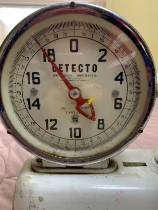 VINTAGE DETECTO HARDWARE STORE COUNTER DOUBLE FACED SCALE SERIES 26 - S 6