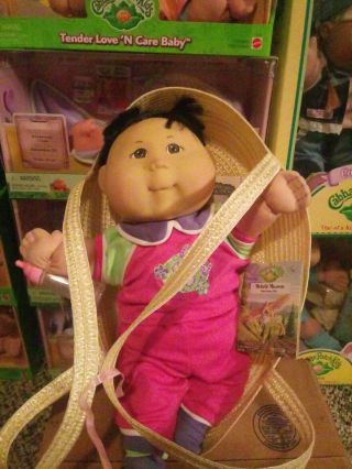 Vintage 2001 Tru 1st Edition Cabbage Patch Doll Pink Outfit Blond Hair Asian