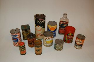 12 Vintage Cans Labels Mission Orange Antique - Retro Kitchen General Store