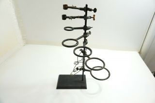Antique Pharmacist Apothecary Cast Iron Chemist Ring Stand