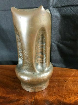 ARTS & CRAFTS Hammered Copper Sculptural Vase | Dirk Van Erp / Stickley era 8