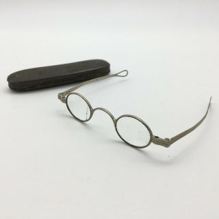 Antique Spectacles Antique Eyeglasses Silver? Eye Glasses Spectacle Case 19th C