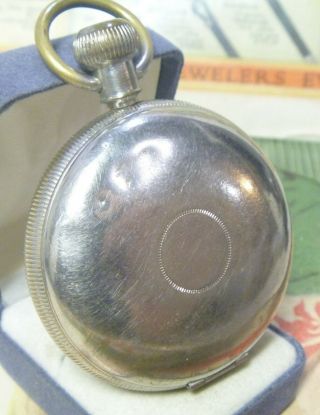 SCARCE 1890s R H Ingersoll & Sons YANKEE Early Back Wind Pocketwatch Ufix L@@K 7