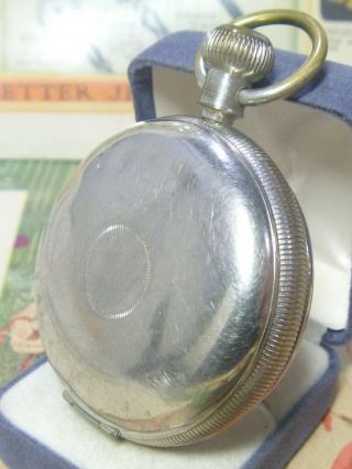 SCARCE 1890s R H Ingersoll & Sons YANKEE Early Back Wind Pocketwatch Ufix L@@K 8