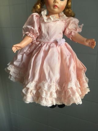 Vintage 1960s 70s Pink Lace Dress Only For 8 " Doll Ruffles Lace Details
