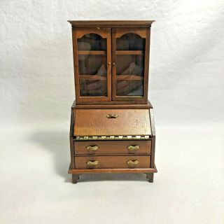 Shackman Dollhouse Furniture Secretary Desk Vintage Miniature