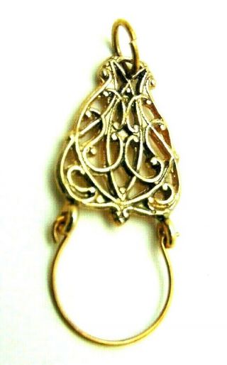 Vintage Celtic Knot Charm Holder Irish Scroll Antique Gold Plate Dazzlecity Au