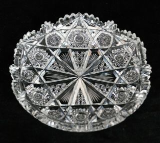 Antique American Brilliant Cut Glass Crystal Abp Plate 7 "