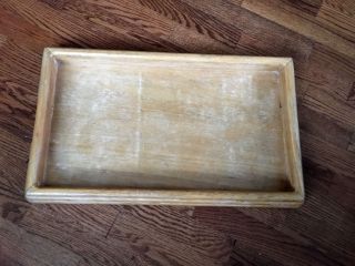 Vintage Wooden Rectangular Breakfast Serving Tray By Strata Group - 22”x12 "