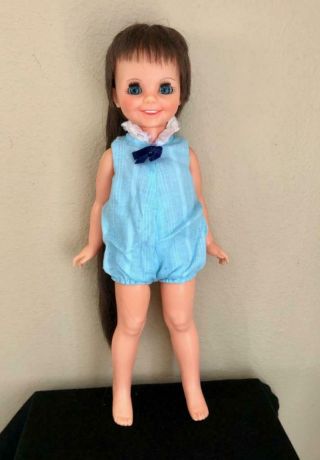Vintage Ideal 16 " Mia Brunette Doll Crissy Family Girl,  1971 Orig.  Outfit Vg/ex