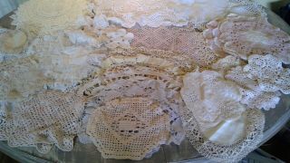 38 X Vintage Crochet - Lace - Doilies - Coasters - Place Mats -