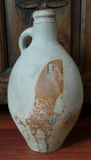 Antique German Stoneware Wine Jug - Early 18th.  Century - Bellarmine - Frechen.