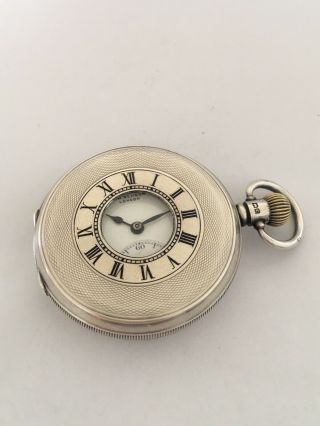 Antique J.  W.  Benson London Full Hunter Silver Pocket Watch For Spares