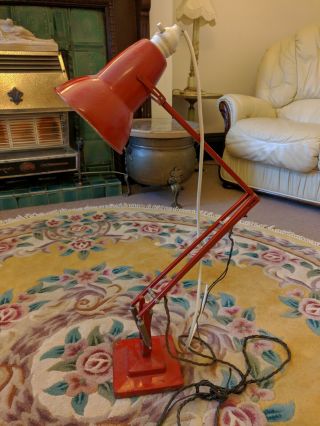 Vintage Herbert Terry Square Stepped Base Anglepoise Lamp.