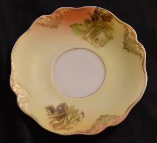 Old Ivory Xxxiii Silesia Herman Ohme Saucer Antique Porcelain Germany