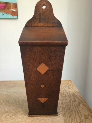 Antique Wooden Candle Box - Arts And Crafts Style