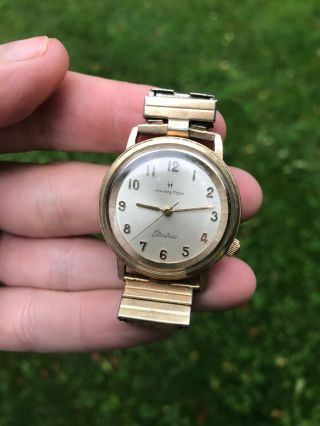 Vintage Hamilton Electric Watch Mens Wristwatch 10k Gold Filled Parts