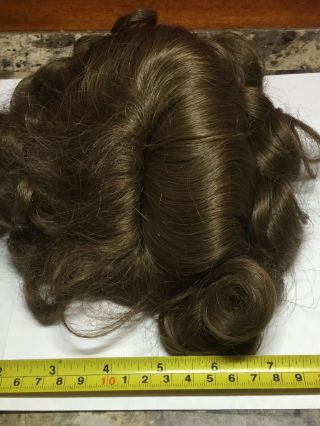 Vintage Synthetic Fiber Brown Hair Doll Wig 2