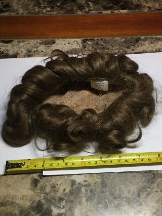 Vintage Synthetic Fiber Brown Hair Doll Wig 3