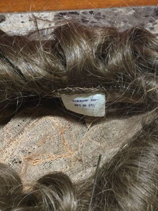 Vintage Synthetic Fiber Brown Hair Doll Wig 4