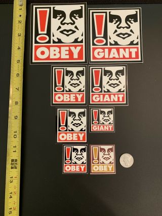 Vintage 8 Icon Stickers Shepard Fairey Obey Andre The Giant Poster