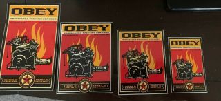 Vintage Printing Press Sticker Set Obey Shepard Fairey Andre The Giant Poster