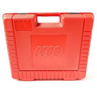 Vintage 1985 Lego Carrying Storage Hard Case Suitcase Red Flip Top Door Plastic