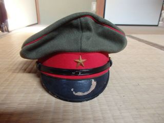 Antique Japanese World War 2 Ww2 Imperial Japan Army Officer Hat Cap W/ Name