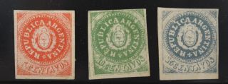 Antique/vintage Republica Argentina 5,  10,  15 Centavos Stamps - E34