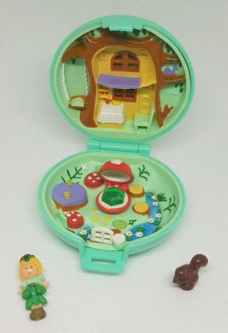 Vintage Polly Pocket Bluebird 1992 Jeweled Jewel Princess Forest Green Complete