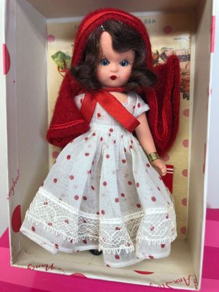 5.  5” Vintage Nancy Ann Story Book Dolls “red Riding Hood” Plastic W/ Box Booklet