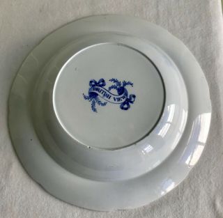 Antique Pottery Pearlware Blue Transfer soup plate British views St Woolstons 3
