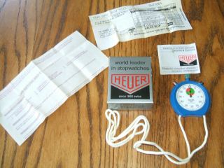 Vintage Heuer Trackmaster Stopwatch Chronograph Box,  8047 Blue