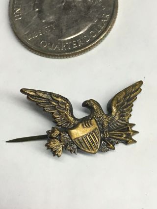 Antique Eagle E.  Pluribus Unum Lapel Hat Pin Badge Ww 2