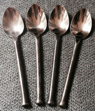 Hampton Emily Antique 18/10 Stainless Four Oval Soup Place Spoons