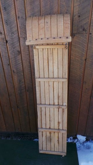 Antique Wooden Toboggan 59 " Long By 13 " Wide Great For Use Or Decoration