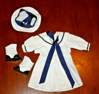 Sailor Doll Outfit With Dress Hat And Boots Fits 18 " American Girl Doll Samantha