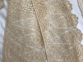 Antique Victorian Hand Made Lace Trim Border Edging 88 Inches - Stunning