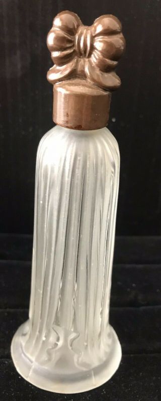 Stunning Vintage Lucien Lelong Indiscret Perfume Bottle With Gold Bow Top 5 In