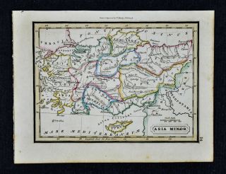1832 Murphy Map - Ancient Asia Minor Turkey Cyprus Greece Pergamon Rhodes Samos