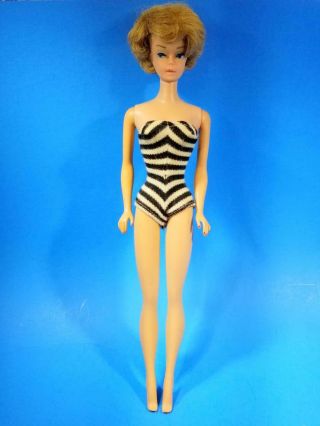 1st Issue Sandy Blond Bubble Cut Barbie Doll 850 w/OSS - Vintage 1960 ' s 5