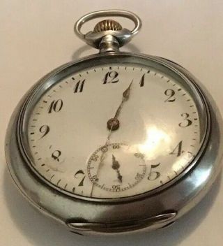 . 800 Silver Spiral Breguet 1/2 Chronometre Ancre 15 Rubis Vintage Pocketwatch