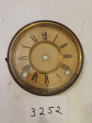 Antique Gilbert Mantle Clock Dial And Bezel With Glass