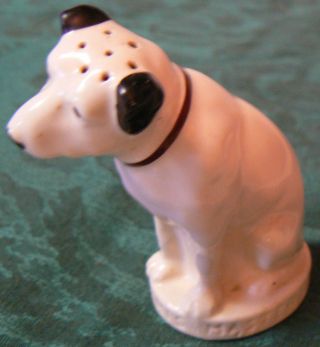 Rca Victor " His Masters Voice " Dog Nipper Salt Shaker With Stopper Antique
