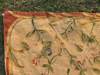 Antique kashmiri Hand needle work Embroidery rug/tapestry 1040size5.  10x3.  10feet 4