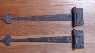 Vintage/antique Strap Hinges Hand Forged Wrought Iron Barn